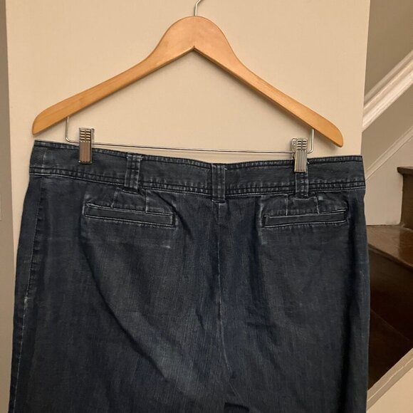 Cropped Dark Wash Jeans with Patch Pockets - Picture 4 of 9